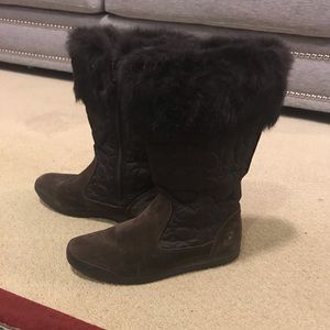 COACH Winter RABBIT FUR Trim Boots, SUPER CUTE!